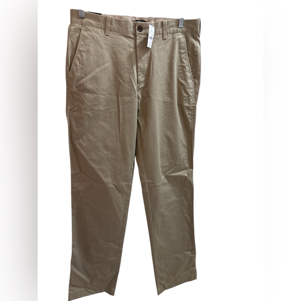 NWT- J. Crew Mercantile Athletic-fit flex Tan khaki pant size 32/34
